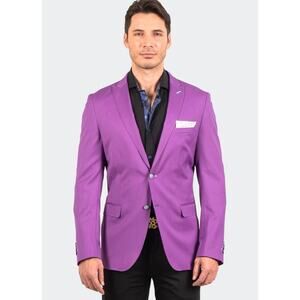 MACEOO Blazer Descartes Resistance10 Purple Wool Single Breasted Men's 46/XL